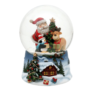 Snekugle Julemanden med dyr